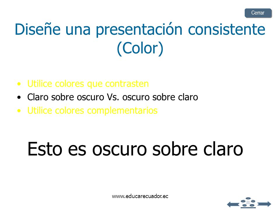 Diseñe una presentación consistente (Color)