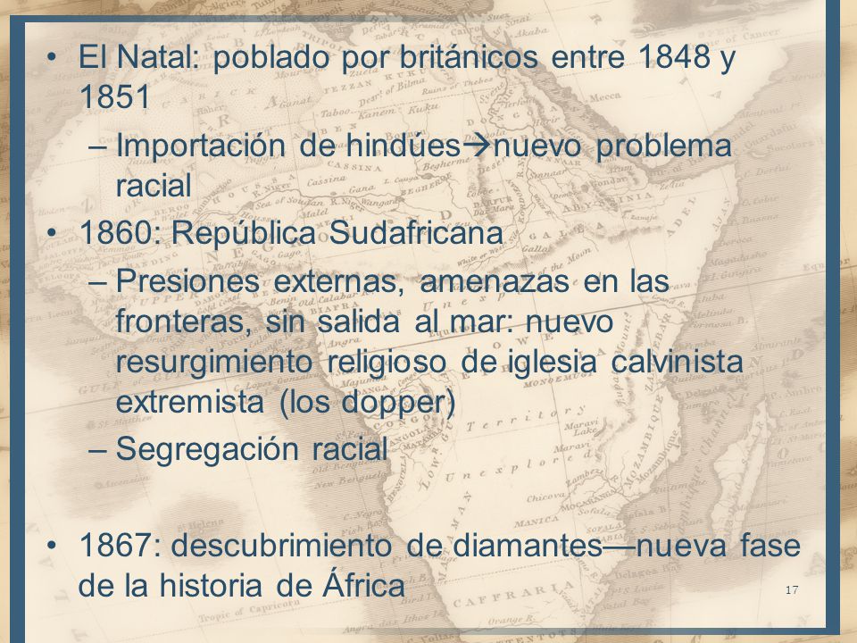 El Natal: poblado por británicos entre 1848 y 1851