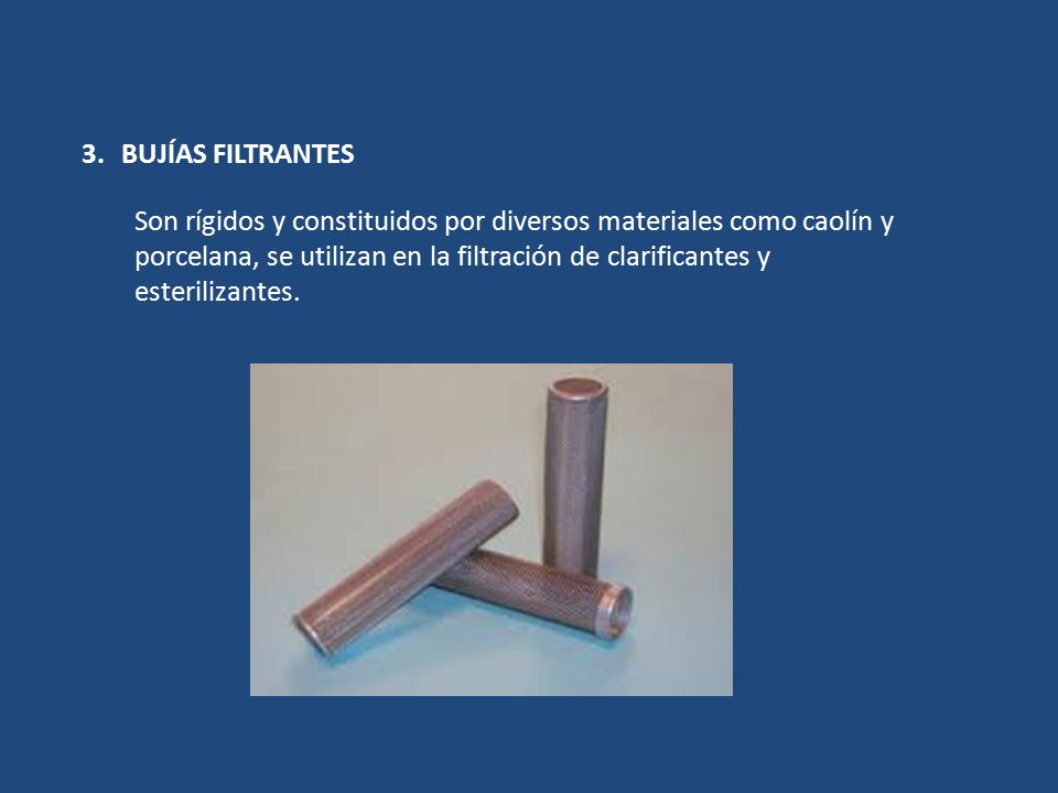 BUJÍAS FILTRANTES
