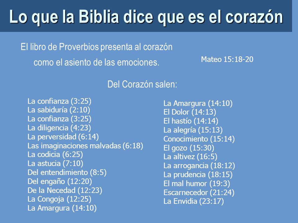 Lo que la Biblia dice que es el corazón