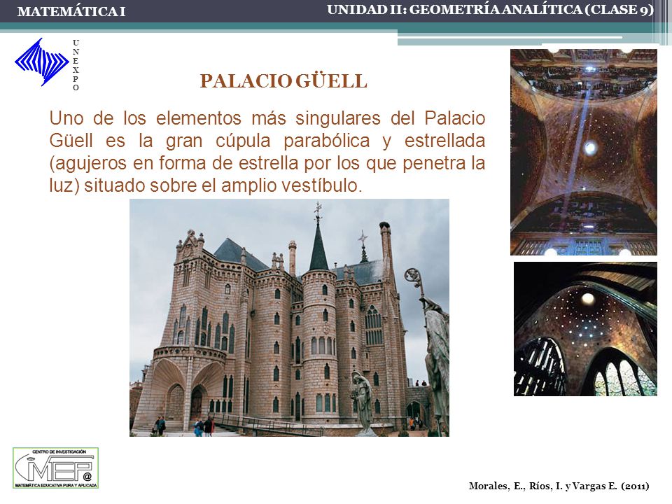 MATEMÁTICA I UNIDAD II: GEOMETRÍA ANALÍTICA (CLASE 9) UNEXPO. PALACIO GÜELL.