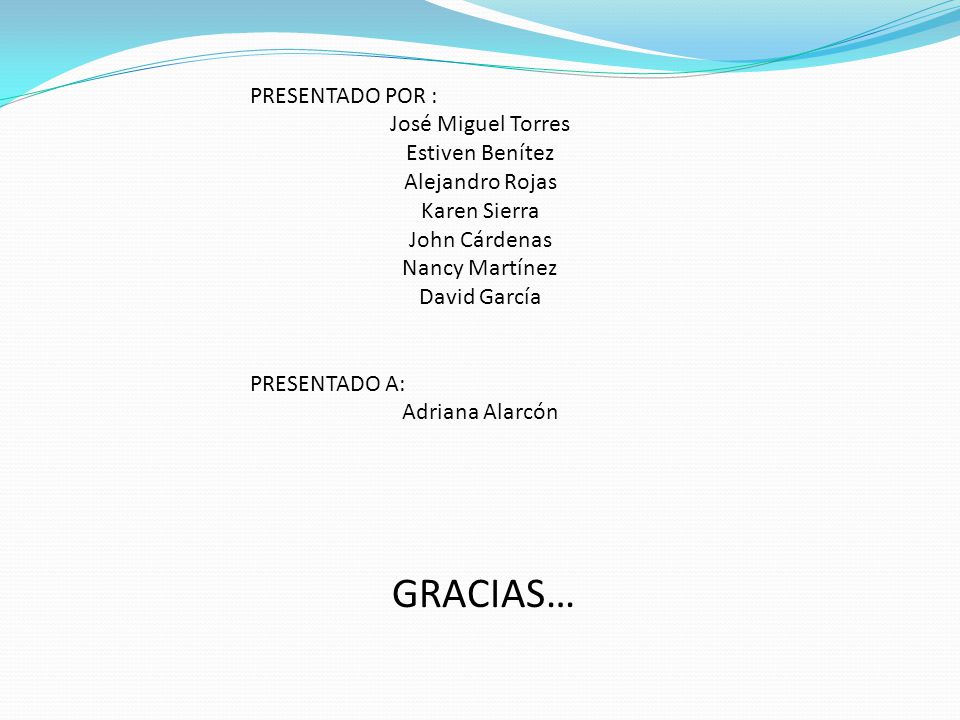 GRACIAS… PRESENTADO POR : José Miguel Torres Estiven Benítez