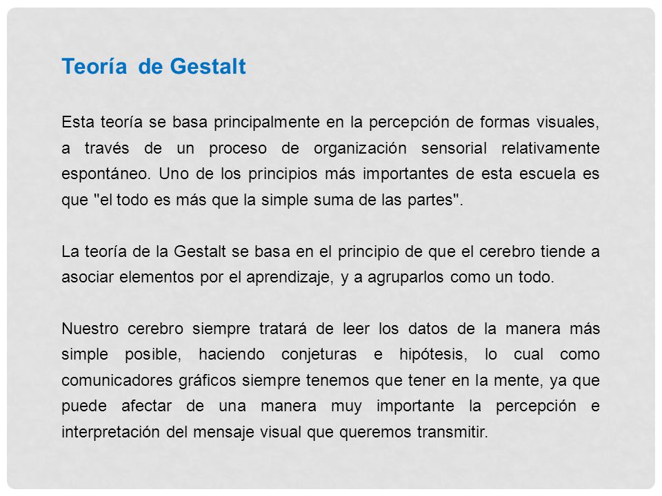 Teoría de Gestalt