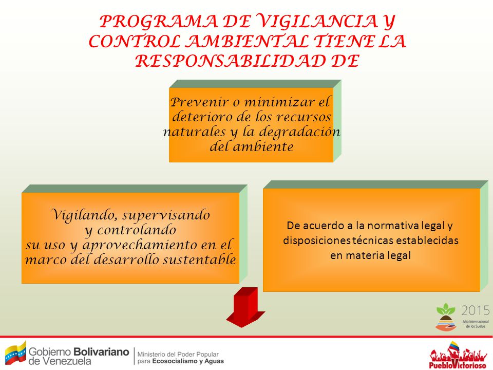 PROGRAMA DE VIGILANCIA Y CONTROL AMBIENTAL TIENE LA RESPONSABILIDAD DE