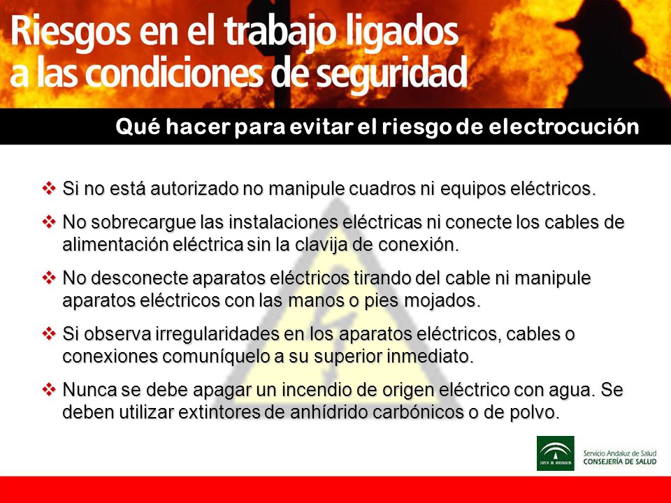 Qué hacer para evitar el riesgo de electrocución