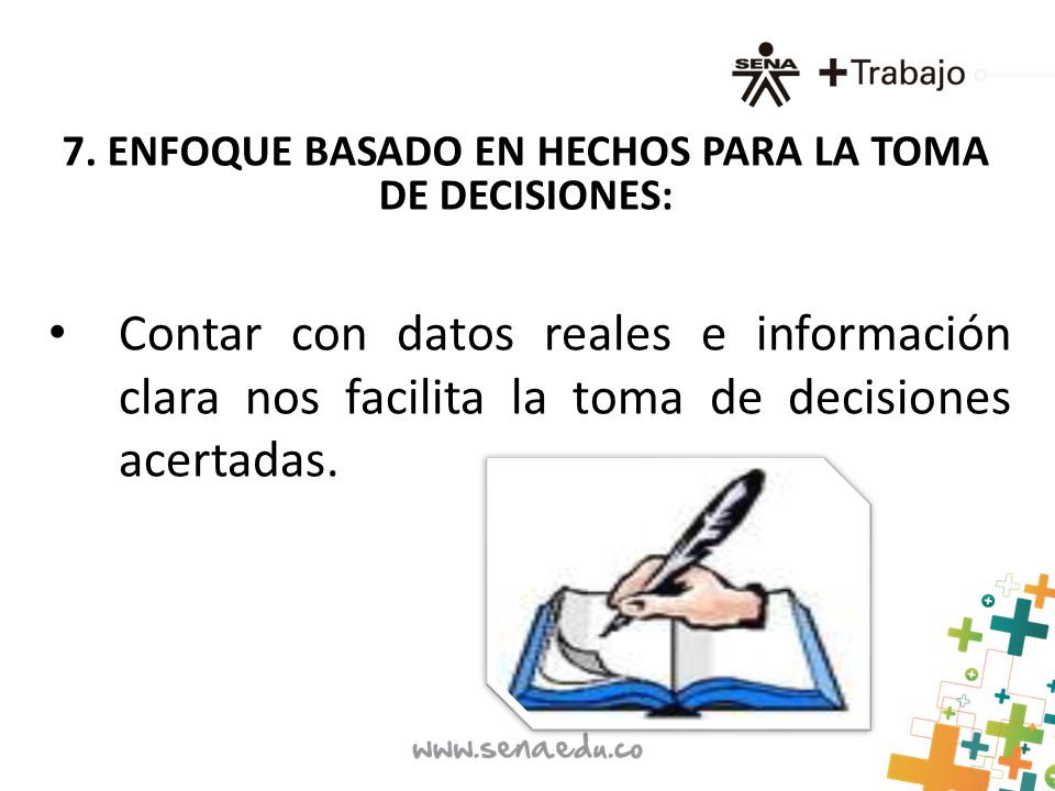 7. ENFOQUE BASADO EN HECHOS PARA LA TOMA DE DECISIONES: