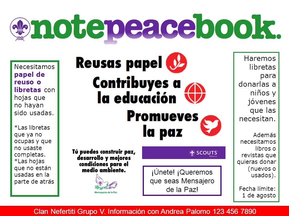 Haremos libretas para donarlas a niños y jóvenes que las necesitan.