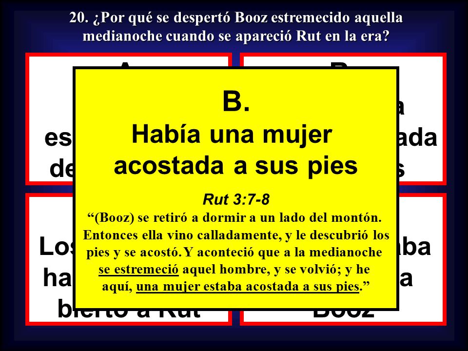 A. B. B. C. D. Sus pies estaban fríos, descubiertos Había una