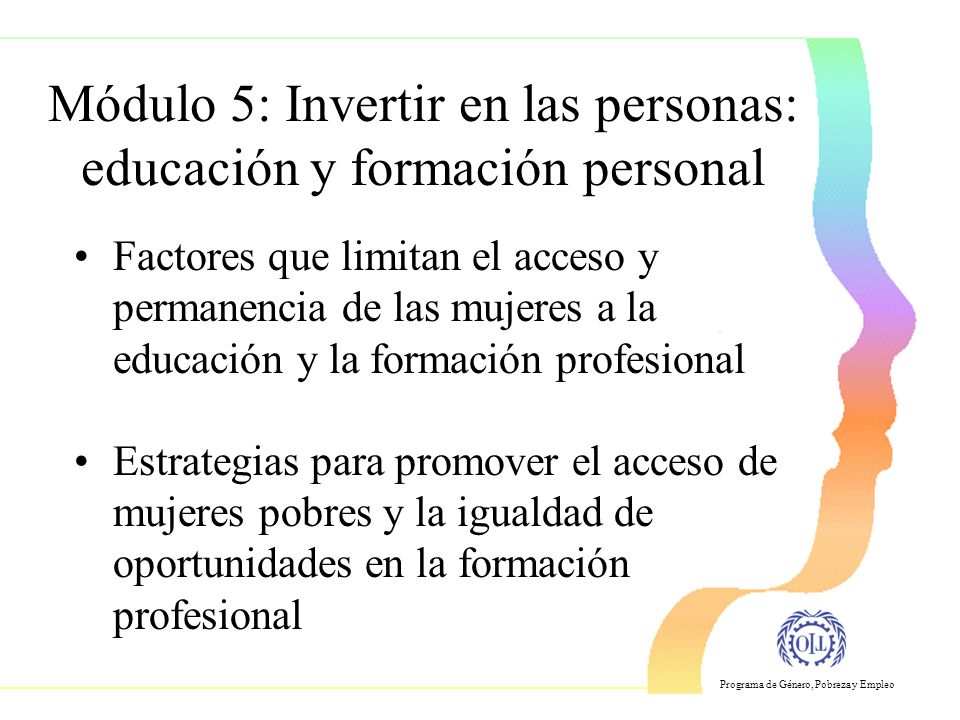 Módulo 5: Invertir en las personas: educación y formación personal