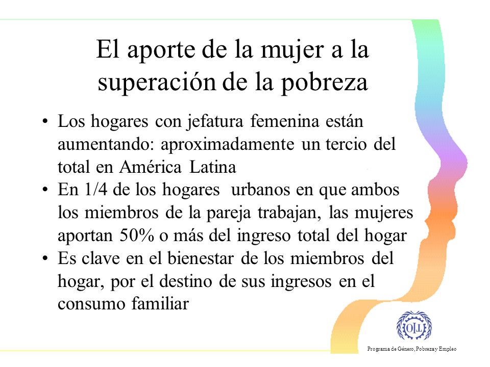 El aporte de la mujer a la superación de la pobreza