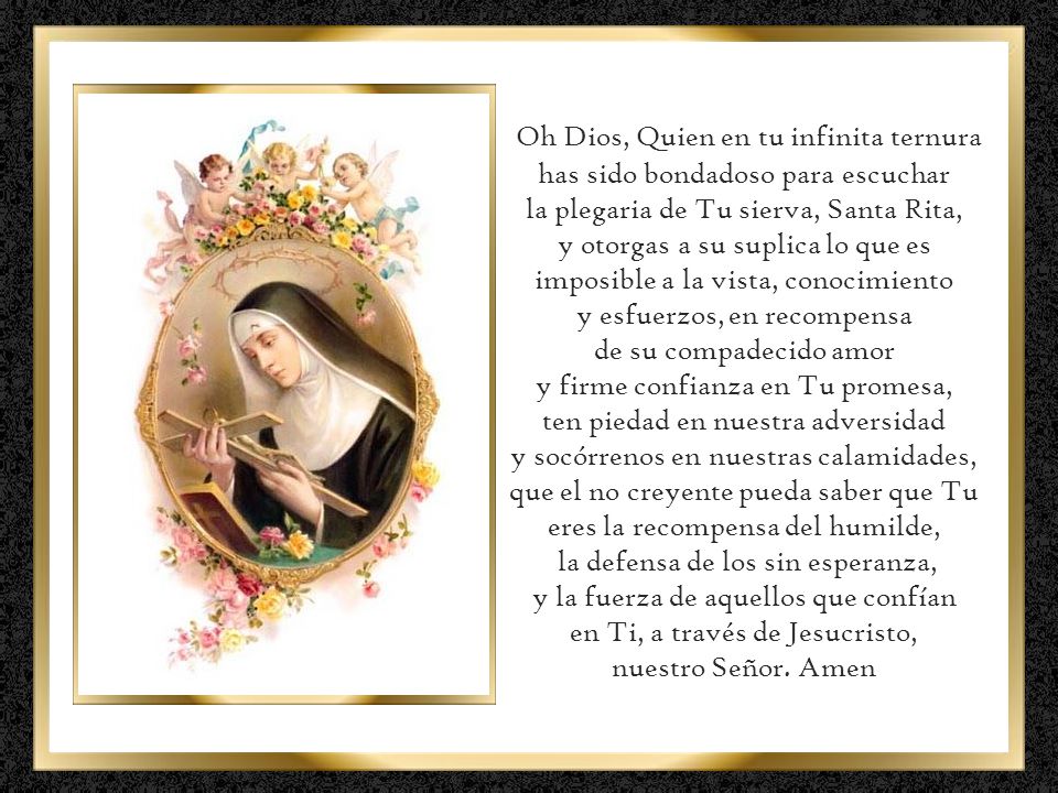 Oh Dios, Quien en tu infinita ternura has sido bondadoso para escuchar