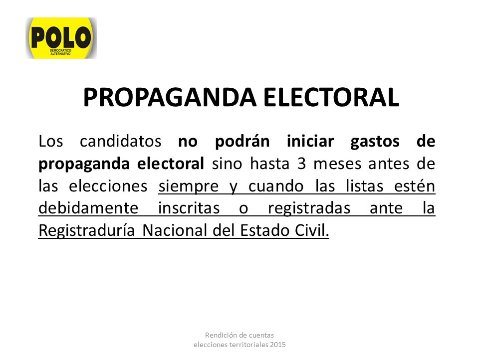 Rendición de cuentas elecciones territoriales 2015