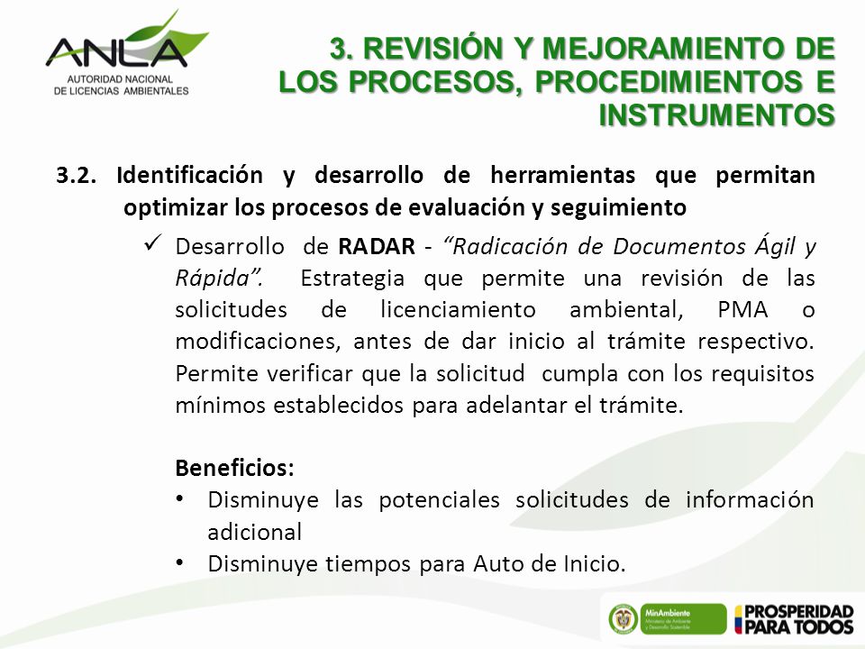 3. REVISIÓN Y MEJORAMIENTO DE LOS PROCESOS, PROCEDIMIENTOS E INSTRUMENTOS