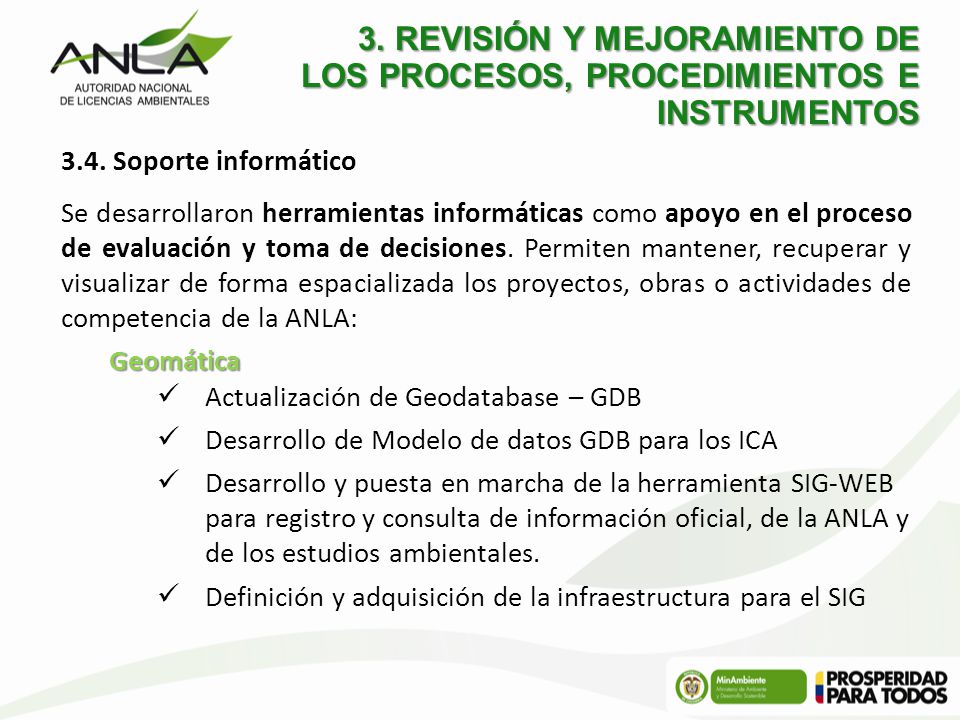3. REVISIÓN Y MEJORAMIENTO DE LOS PROCESOS, PROCEDIMIENTOS E INSTRUMENTOS