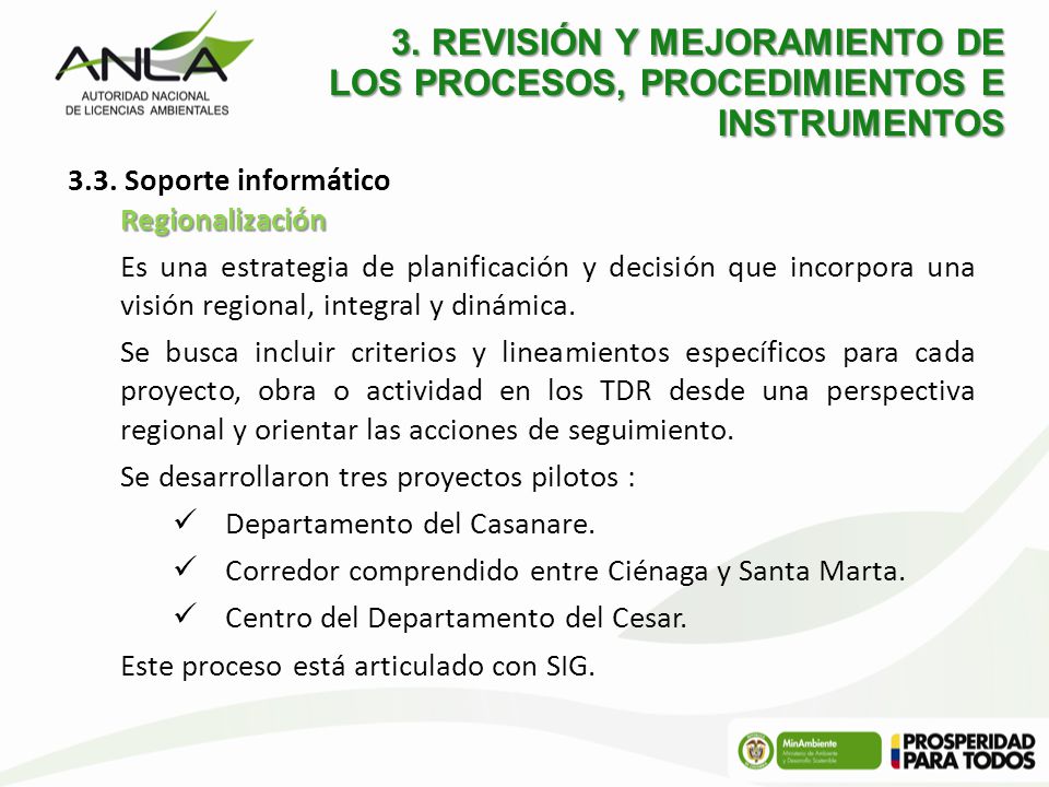 3. REVISIÓN Y MEJORAMIENTO DE LOS PROCESOS, PROCEDIMIENTOS E INSTRUMENTOS