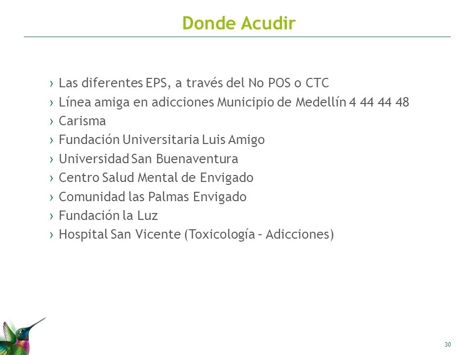 Donde Acudir Las diferentes EPS, a través del No POS o CTC