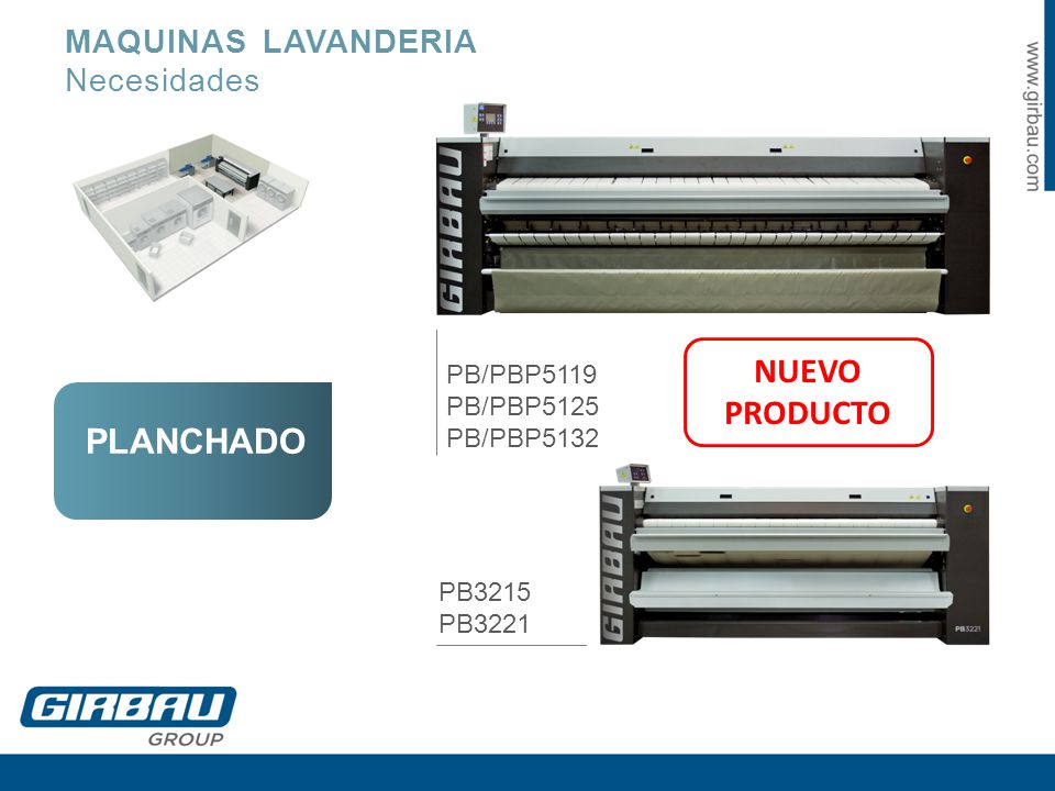 NUEVO PRODUCTO PLANCHADO MAQUINAS LAVANDERIA Necesidades PB/PBP5119