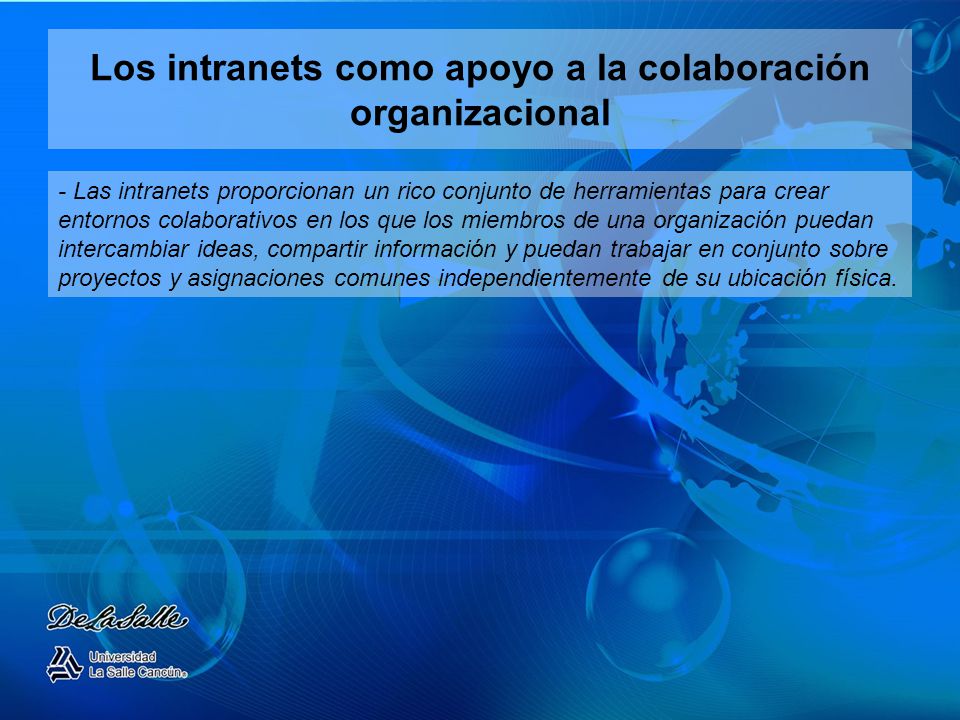 Los intranets como apoyo a la colaboración organizacional