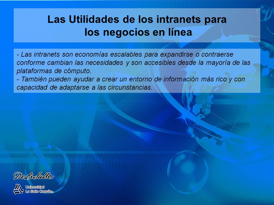 Las Utilidades de los intranets para los negocios en línea