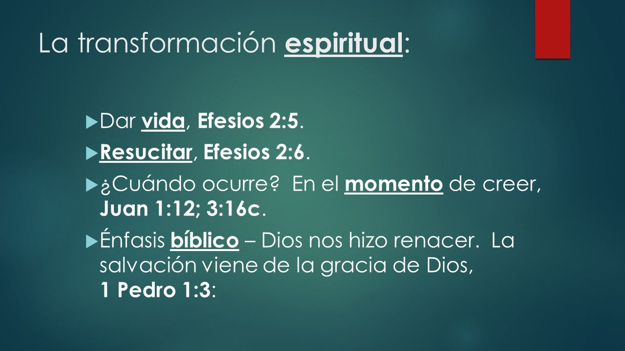 La transformación espiritual: