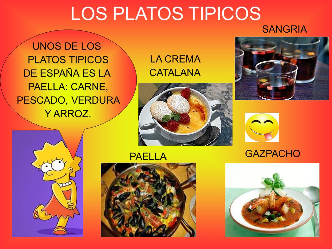 LOS PLATOS TIPICOS SANGRIA UNOS DE LOS PLATOS TIPICOS DE ESPAÑA ES LA