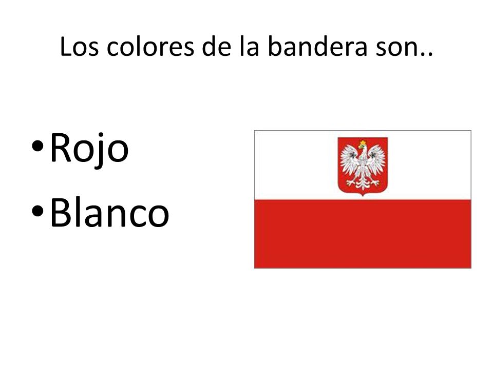 Los colores de la bandera son..