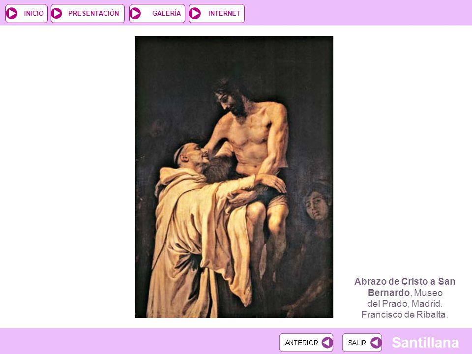 Abrazo de Cristo a San Bernardo, Museo del Prado, Madrid. Francisco de Ribalta.