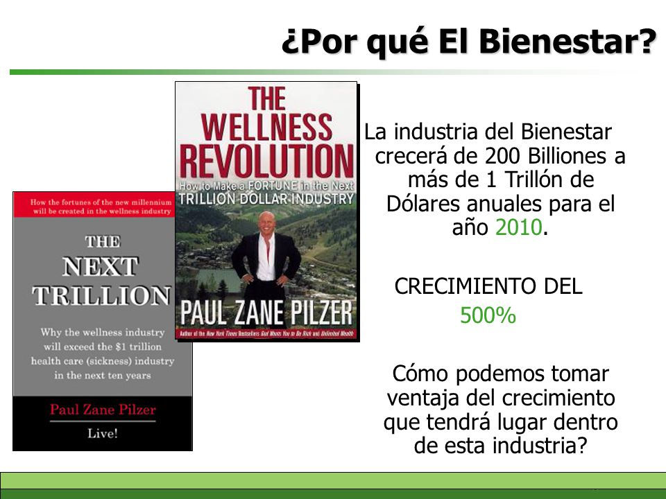 ¿Por qué El Bienestar La industria del Bienestar crecerá de 200 Billiones a más de 1 Trillón de Dólares anuales para el año