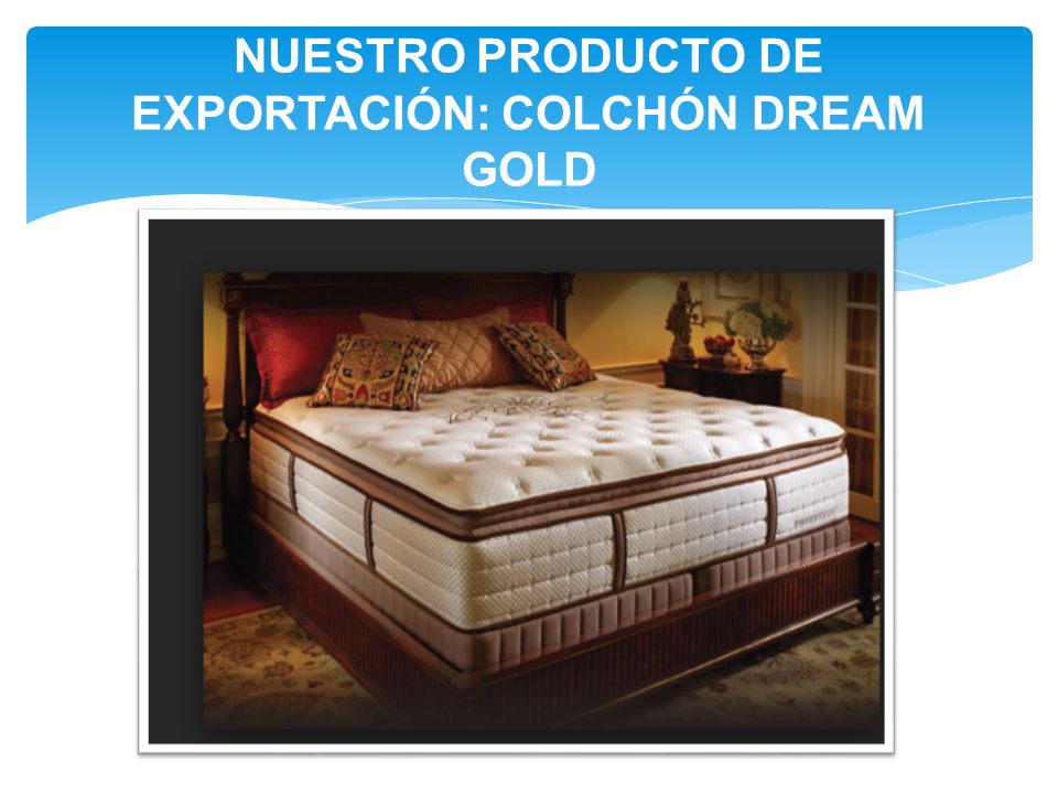 NUESTRO PRODUCTO DE EXPORTACIÓN: COLCHÓN DREAM GOLD