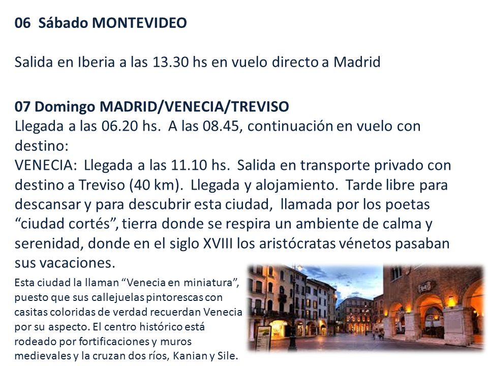 Salida en Iberia a las hs en vuelo directo a Madrid