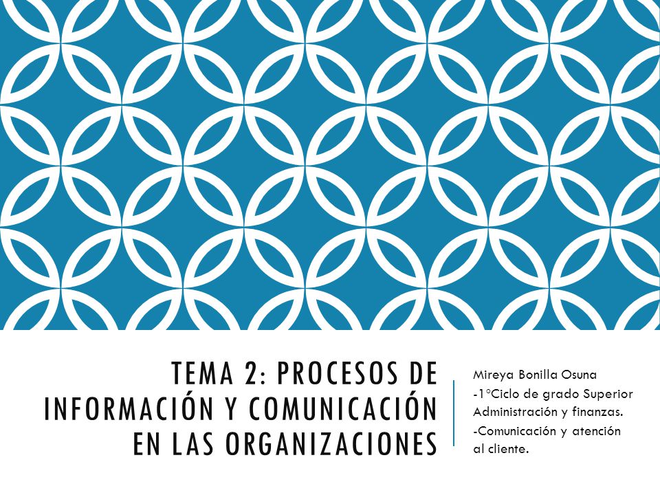 Tema 2: procesos de información y comunicación en las organizaciones
