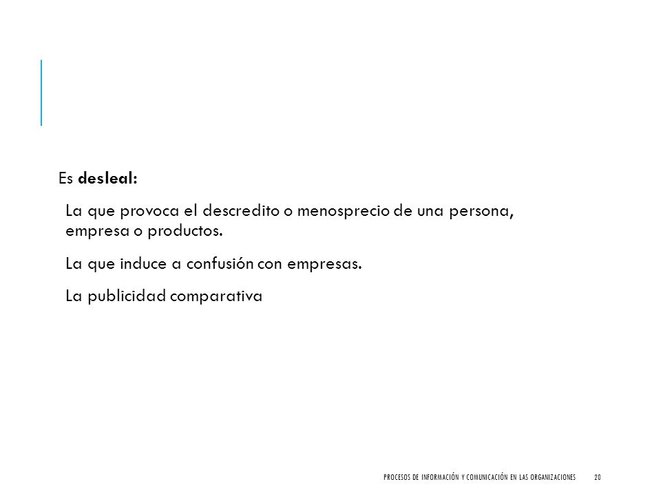 La que induce a confusión con empresas. La publicidad comparativa