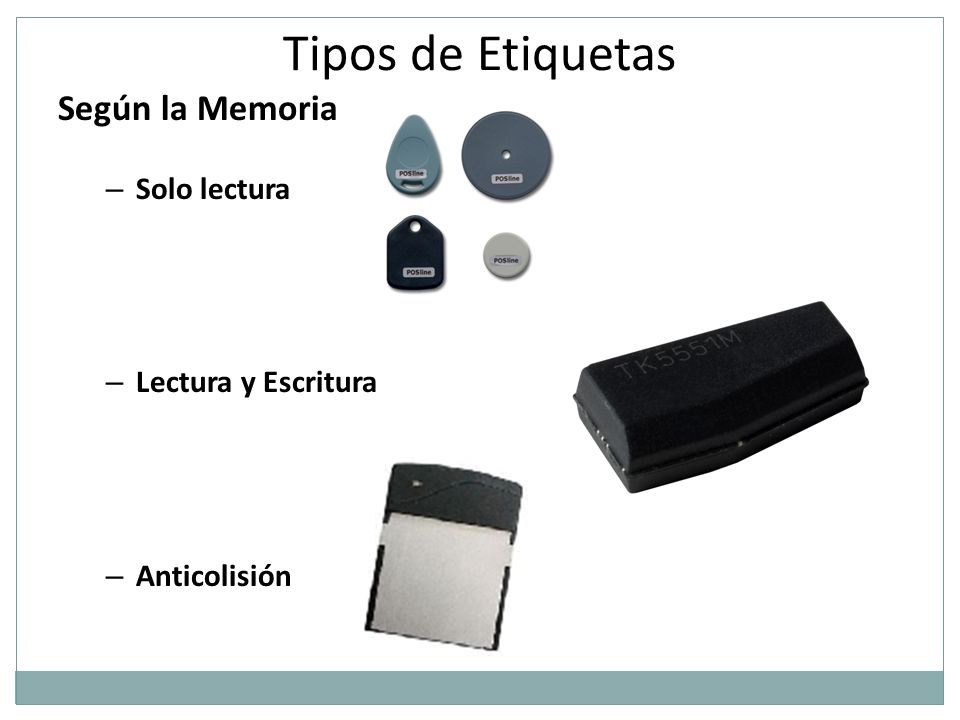 Tipos de Etiquetas Según la Memoria Solo lectura Lectura y Escritura