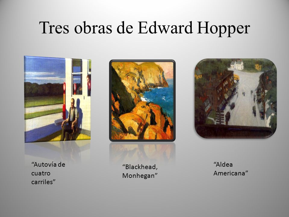 Tres obras de Edward Hopper
