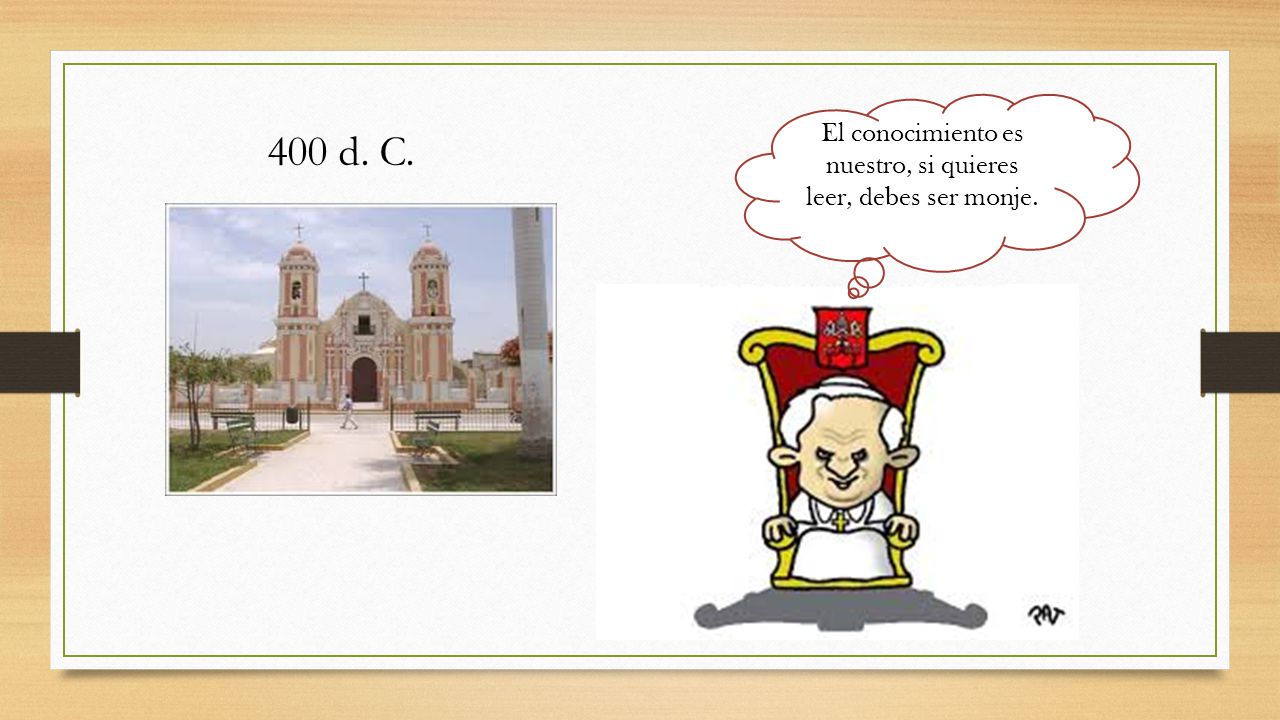 El conocimiento es nuestro, si quieres leer, debes ser monje.
