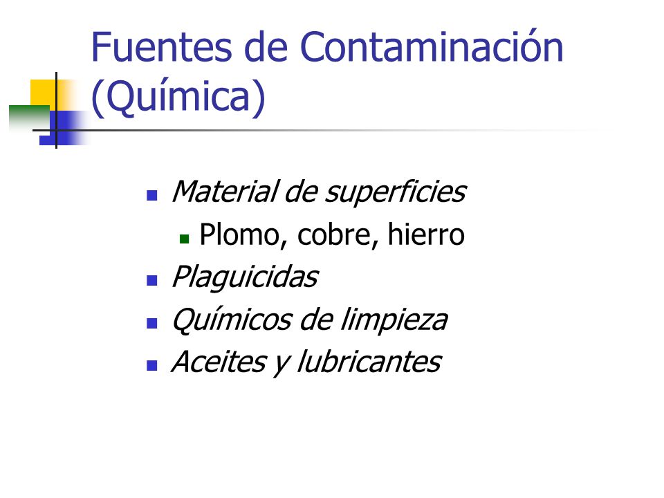 Fuentes de Contaminación (Química)