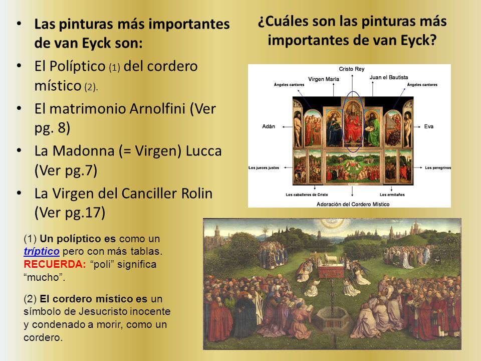 ¿Cuáles son las pinturas más importantes de van Eyck