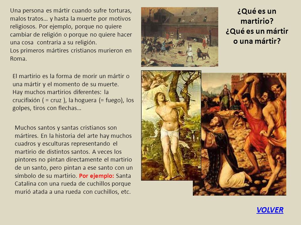 ¿Qué es un martirio ¿Qué es un mártir o una mártir