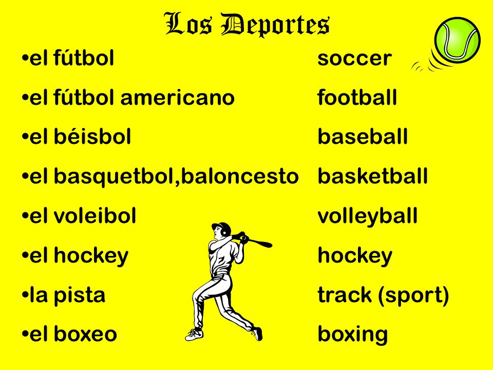 Los Deportes el fútbol soccer el fútbol americano football