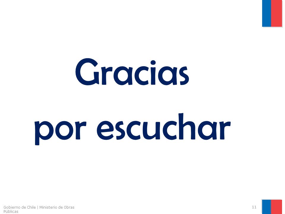 Gracias por escuchar Gobierno de Chile | Ministerio de Obras Públicas
