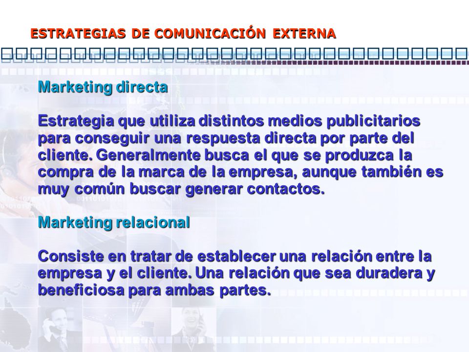 ESTRATEGIAS DE COMUNICACIÓN EXTERNA