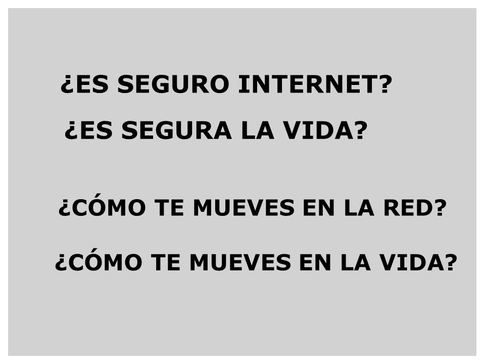 ¿CÓMO TE MUEVES EN LA RED ¿CÓMO TE MUEVES EN LA VIDA