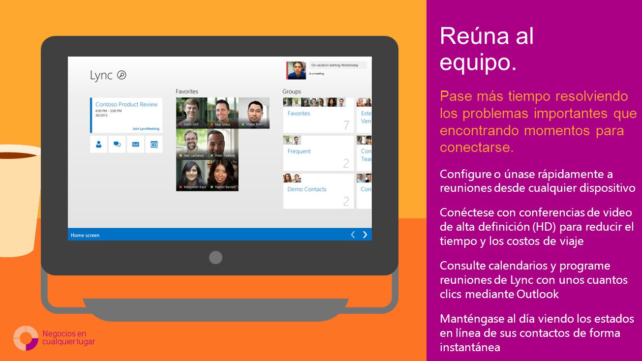 Reúna al equipo. Pase más tiempo resolviendo los problemas importantes que encontrando momentos para conectarse.
