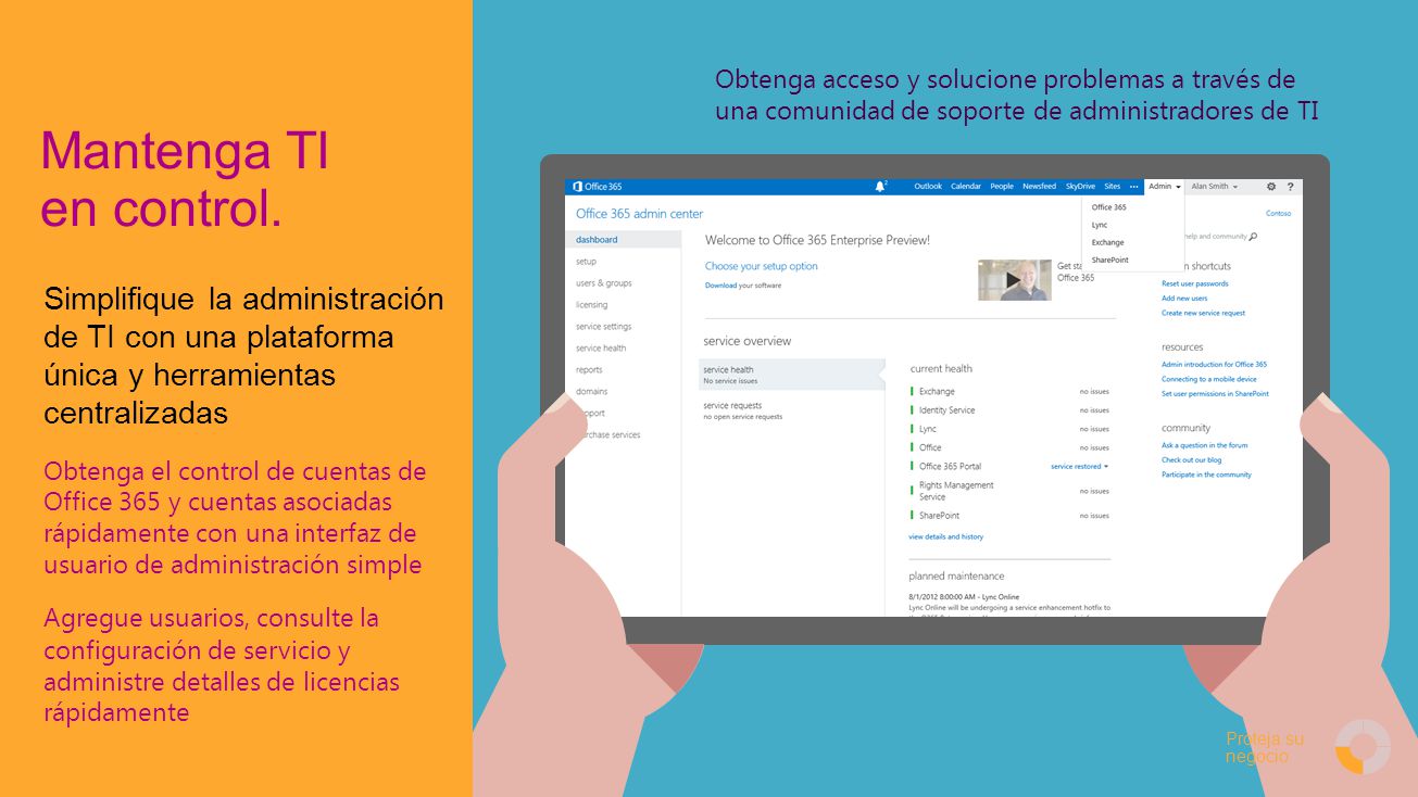 Obtenga acceso y solucione problemas a través de una comunidad de soporte de administradores de TI