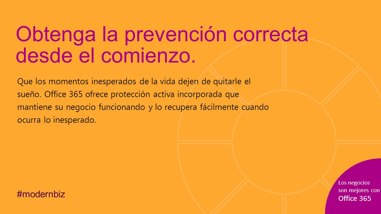 Obtenga la prevención correcta desde el comienzo.