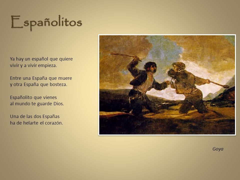Españolitos Ya hay un español que quiere vivir y a vivir empieza.