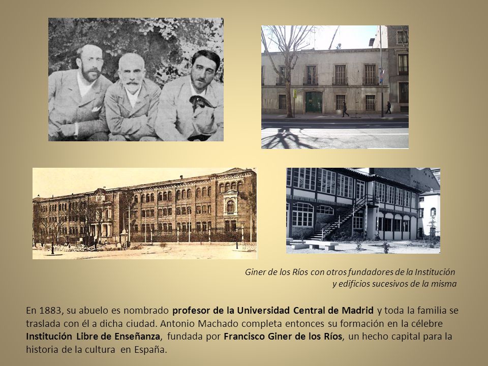 Giner de los Ríos con otros fundadores de la Institución