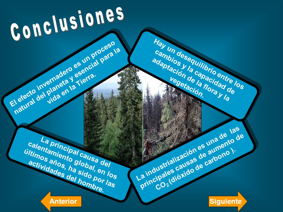 Conclusiones Hay un desequilibrio entre los cambios y la capacidad de adaptación de la flora y la vegetación.