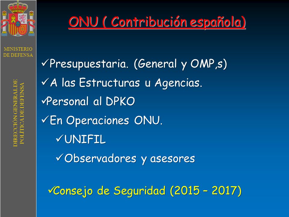 ONU ( Contribución española)