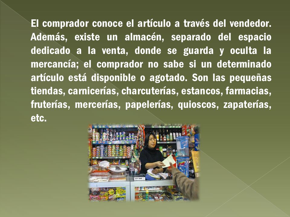 El comprador conoce el artículo a través del vendedor